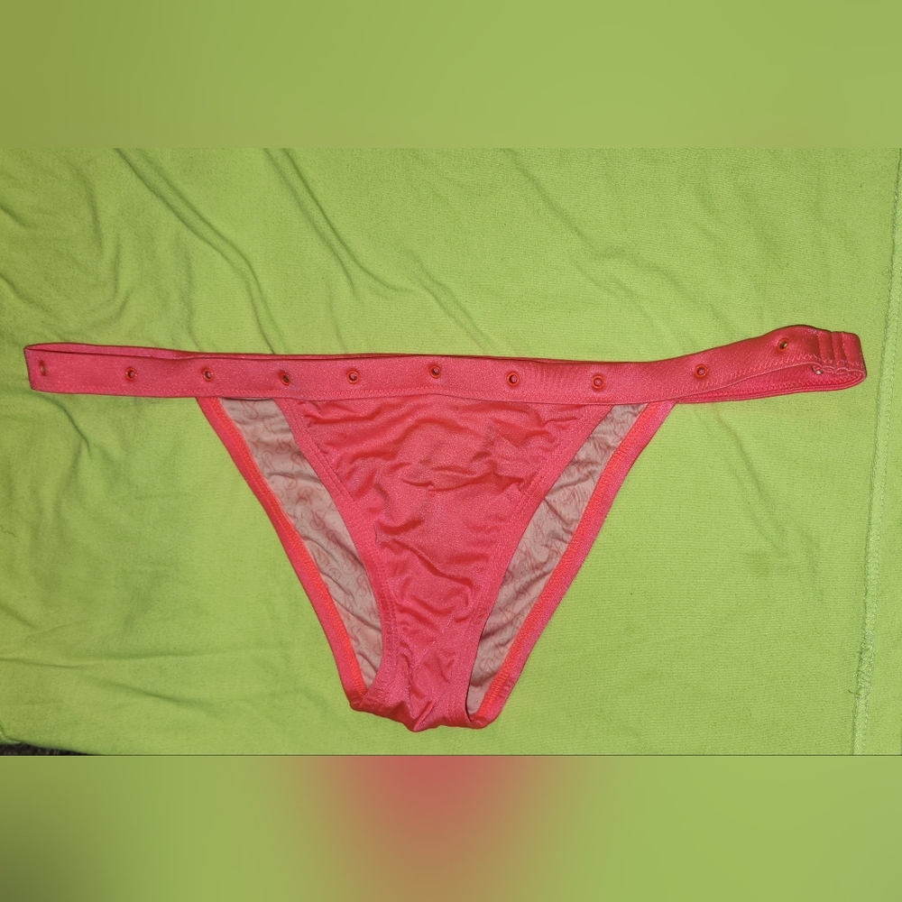 🏖3/$37 Victoria's Secret, Color: Neon PEACH Brazilian Bikini Bottom